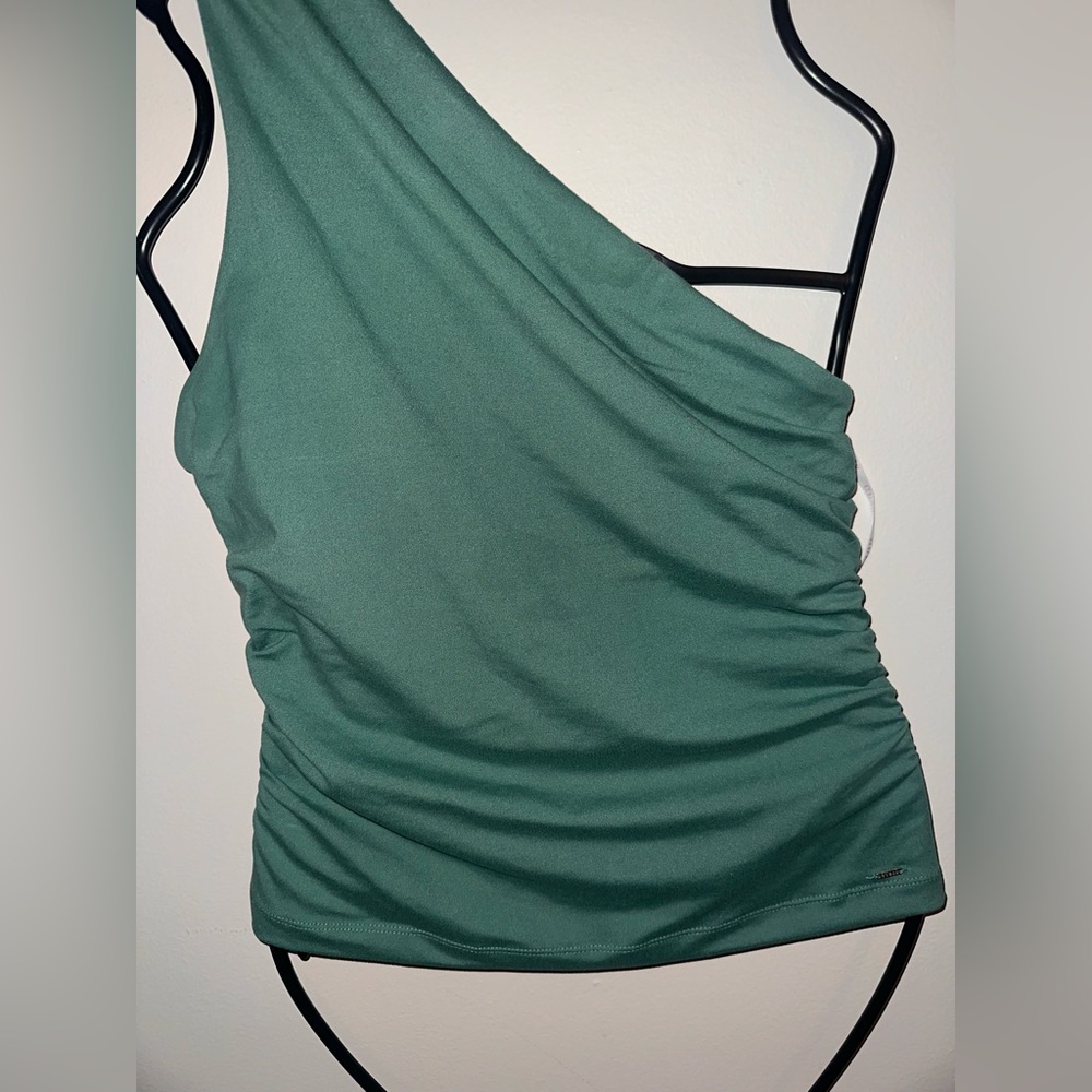 Guess Teal One-Shoulder Blouse - Picture 6 of 8